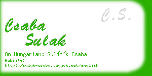 csaba sulak business card